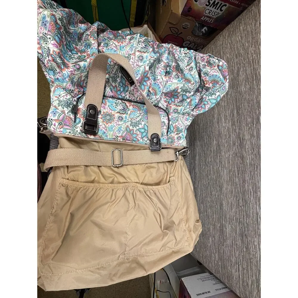 OiOi Paisley Baby Diaper Bag Large Multicolor Water Resistant Tote Baby Girl